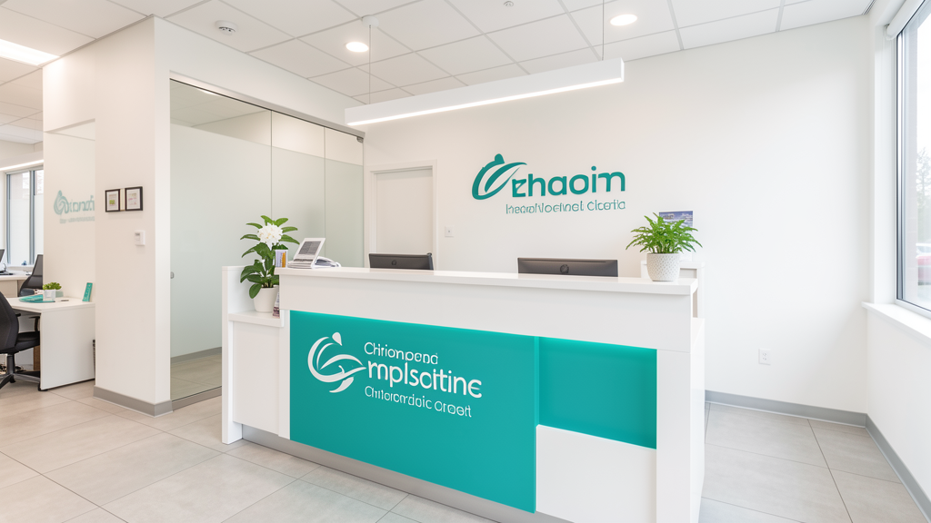 Reception area at Absolute Chiropractic clinic